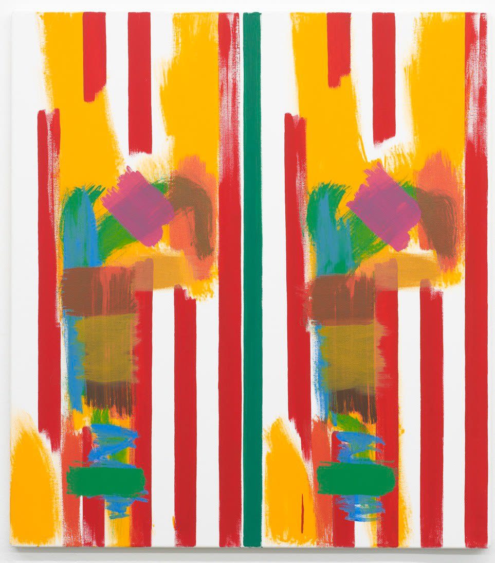Bernard Piffaretti, Untitled, 2010, acrylic on canvas, 100 x 80 cm