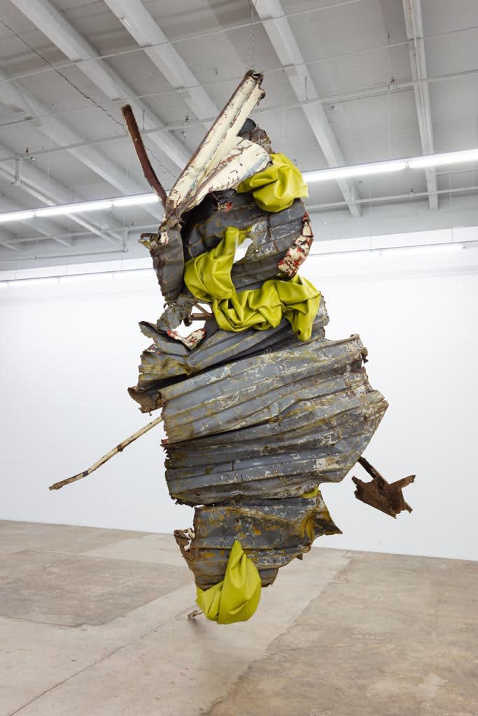 I am that, 2021 paint skin and corten steel 204 x 144 x 102 in. (518.2 x 365.8 x 259 cm)