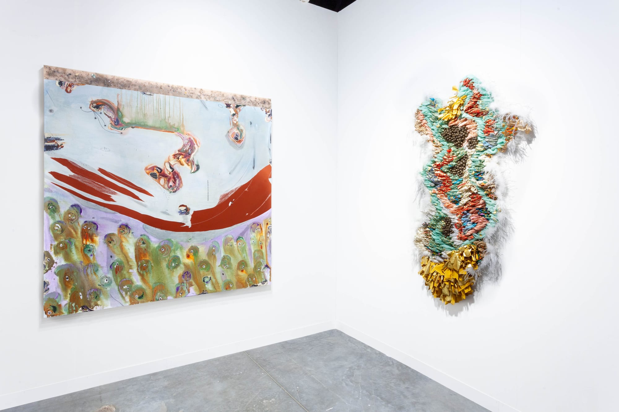 Installation view of Kavi Gupta's presentation in booth A14 at Art Basel Miami Beach 2021.