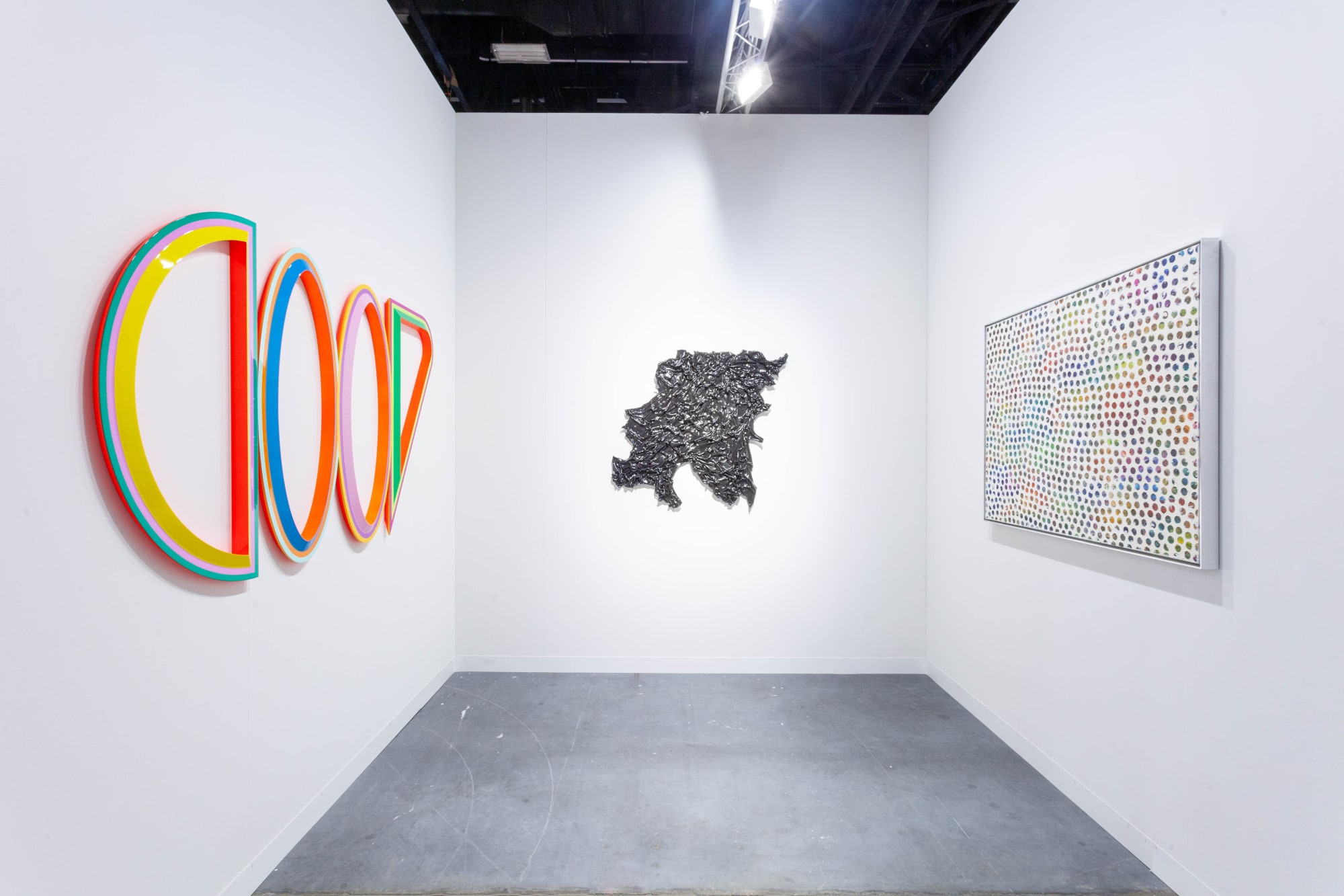 Installation view of Kavi Gupta's presentation in booth A14 at Art Basel Miami Beach 2021.