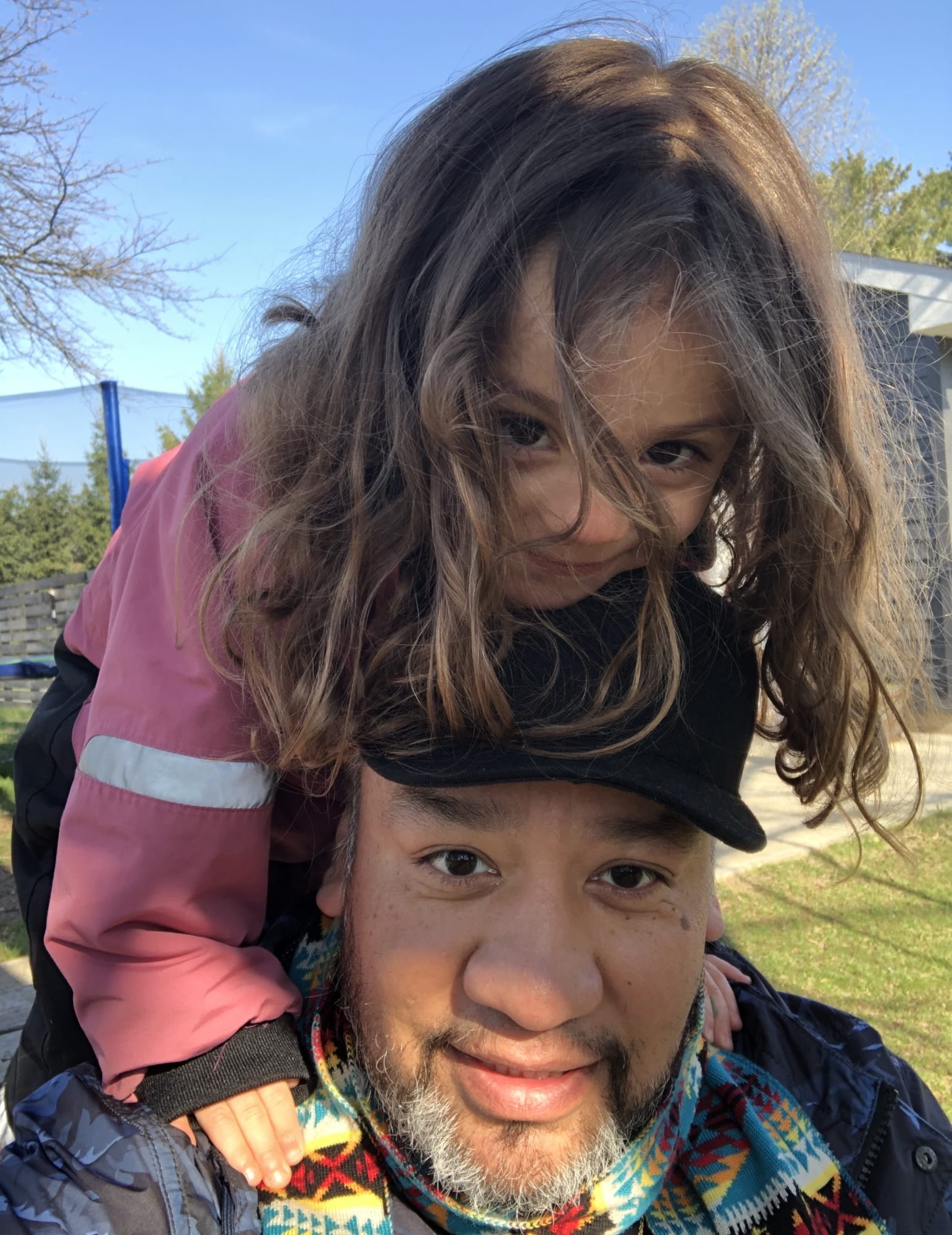 Gibson's husband Rune Olsen with son Phoenix Olsen-Gibson, 2020. Courtesy of the artist