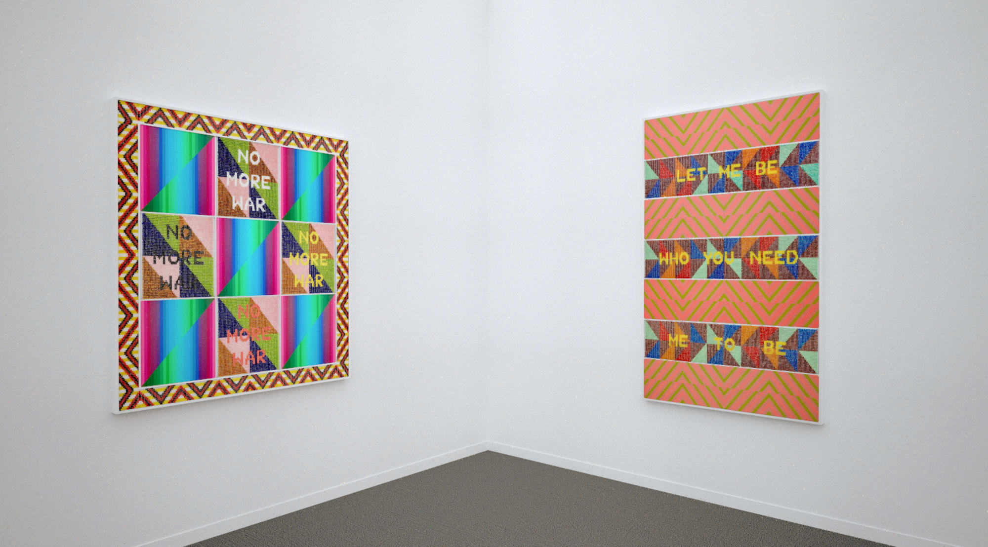 Works by Jeffrey Gibson at Frieze Art Fair New York (Installation View), 2020, Kavi Gupta
