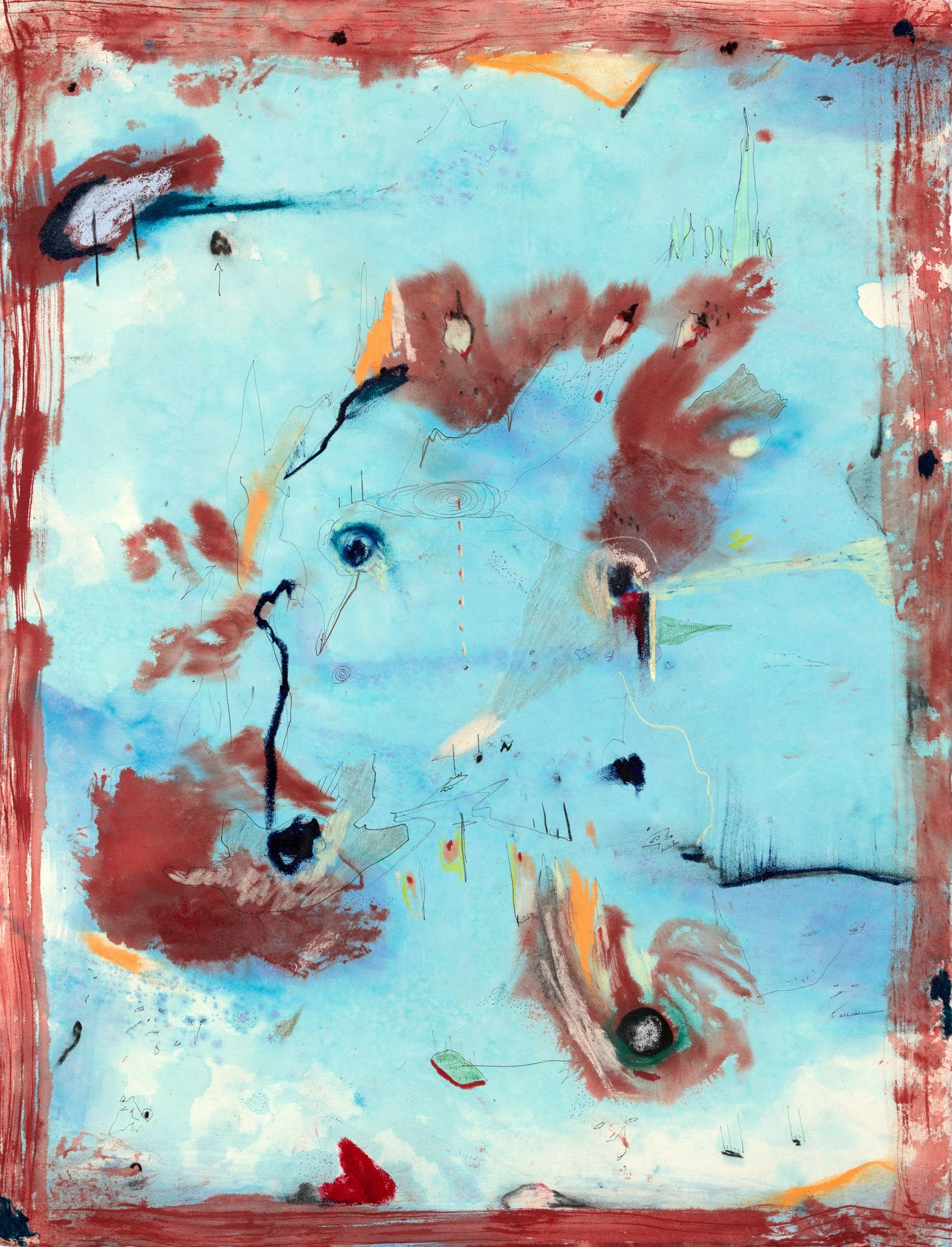 Self Reflection, 2020, mixed media on canvas, 26.5 x 20 inches