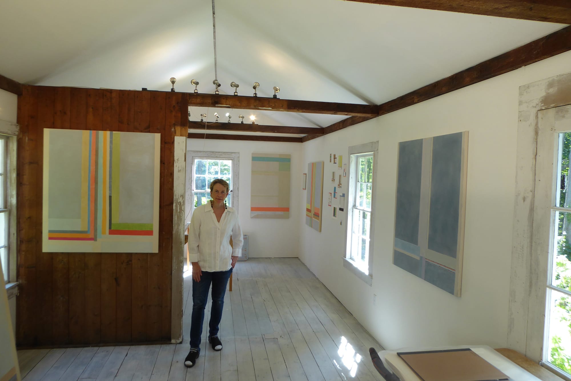 Elizabeth Gourlay in her studio, photo credit: Matthew Griffiths