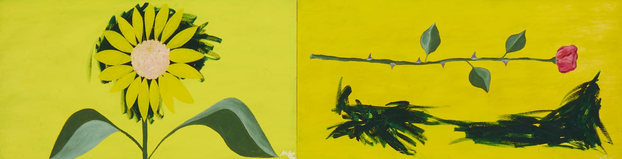 MICHAEL COLEMAN, FLOWERS FOR DENISE (DIPTYCH), 2019