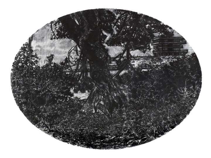 Arcadia III, pencil on paper, 114.5 x 130 cm