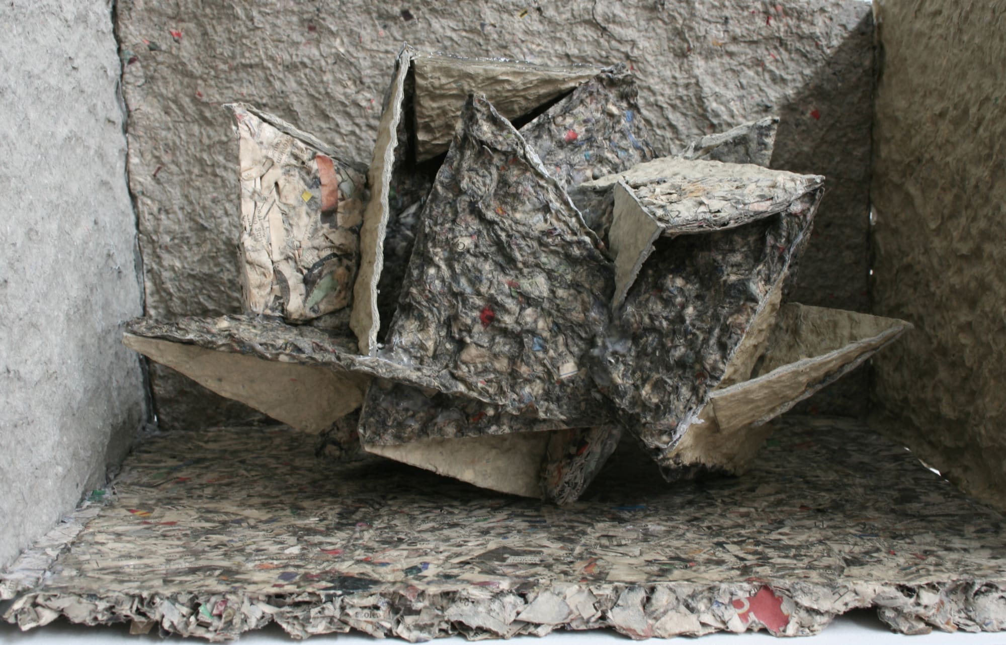 Object (detail), papier mache & glue, 22 x 38 x 30 cm