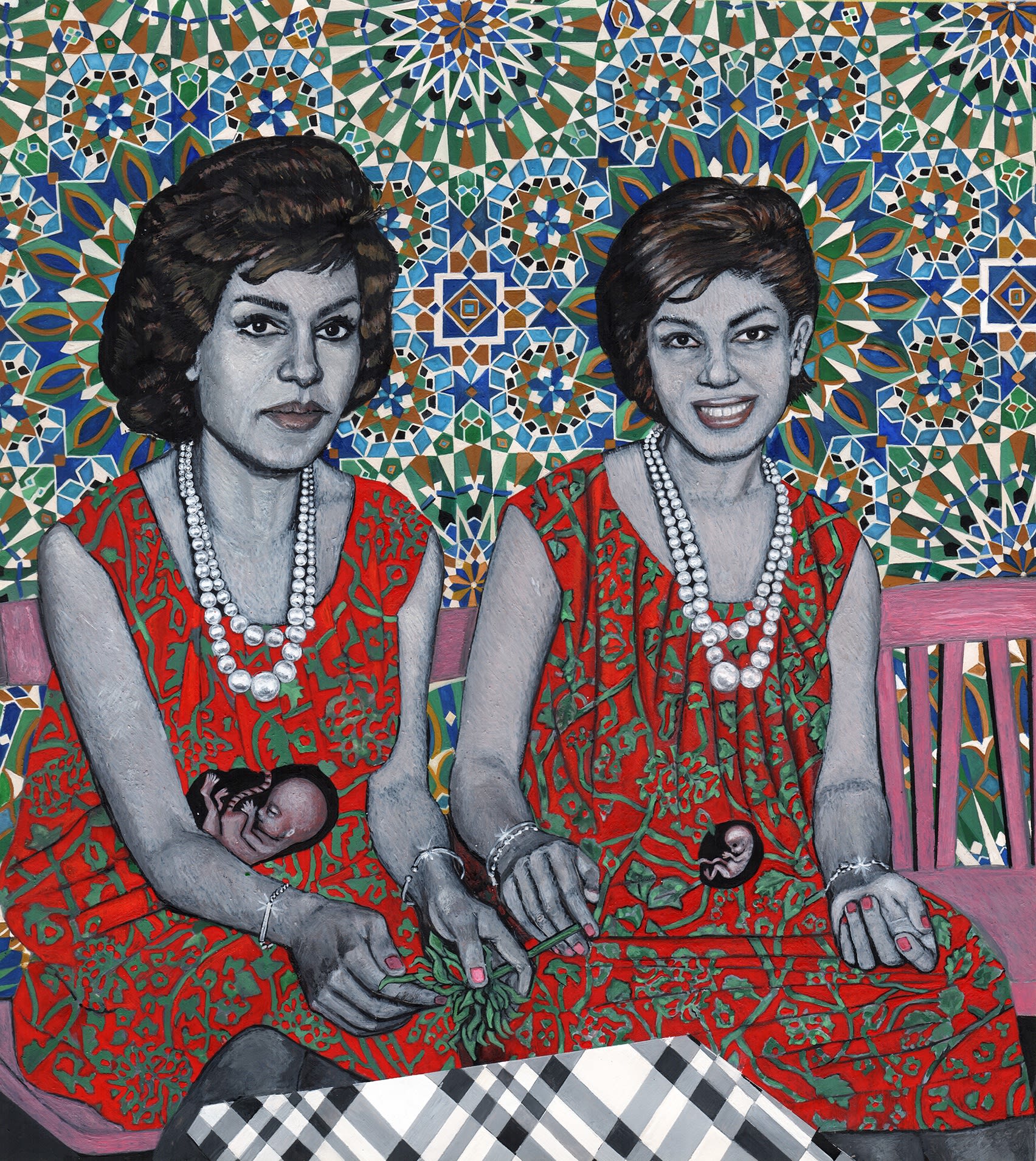 Soheila Sokhanvari, Children of Revolution, 2019 Egg tempera on calf vellum 21 x 24 cm