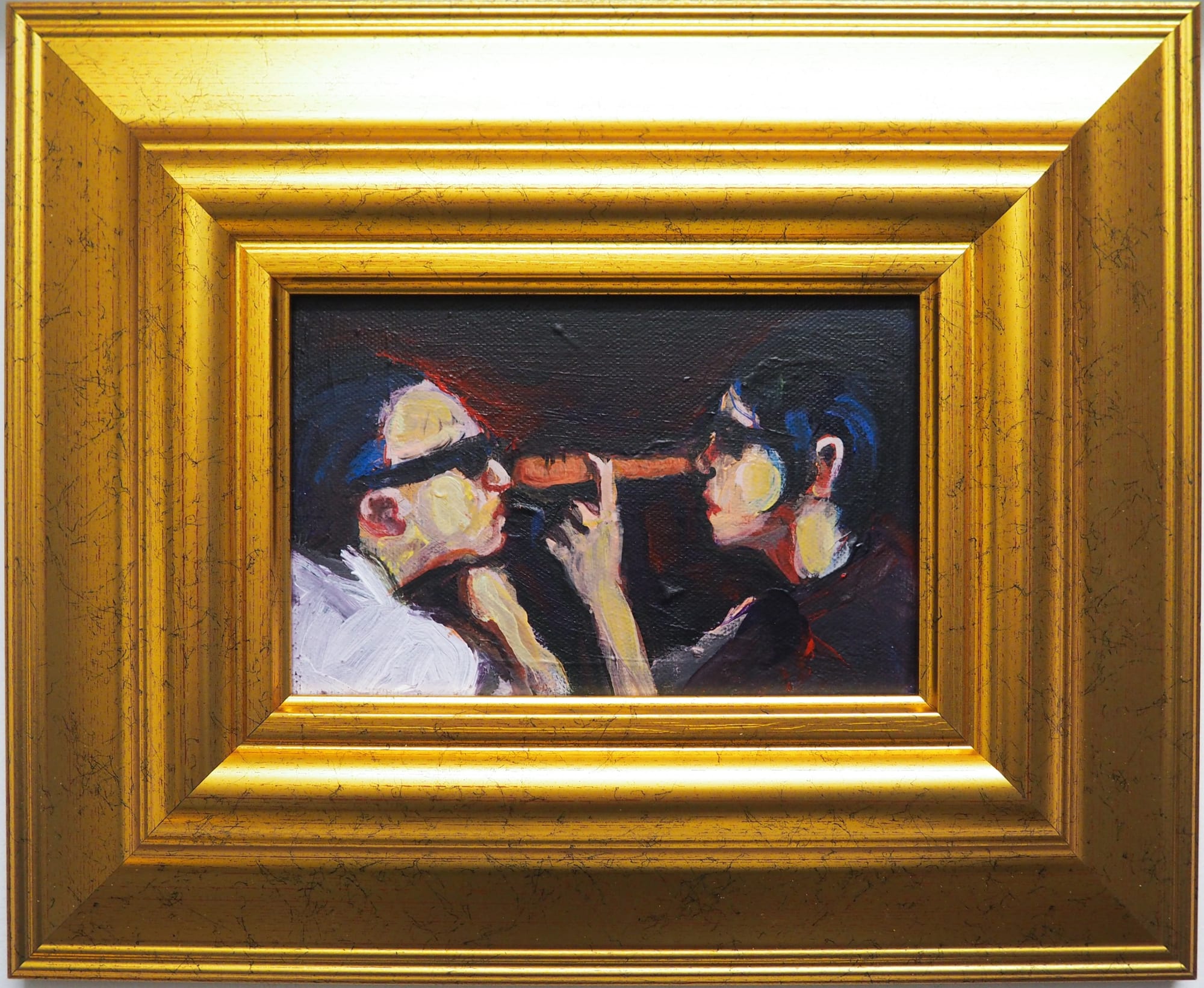 Yassine Balbzioui, orange lie, 2018 Oil on canvas 33.3 x 27.3 cm