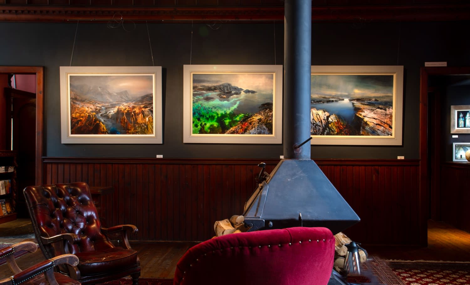 Beth Robertson Fiddes looking west in Kilmorack Gallery. October 2020