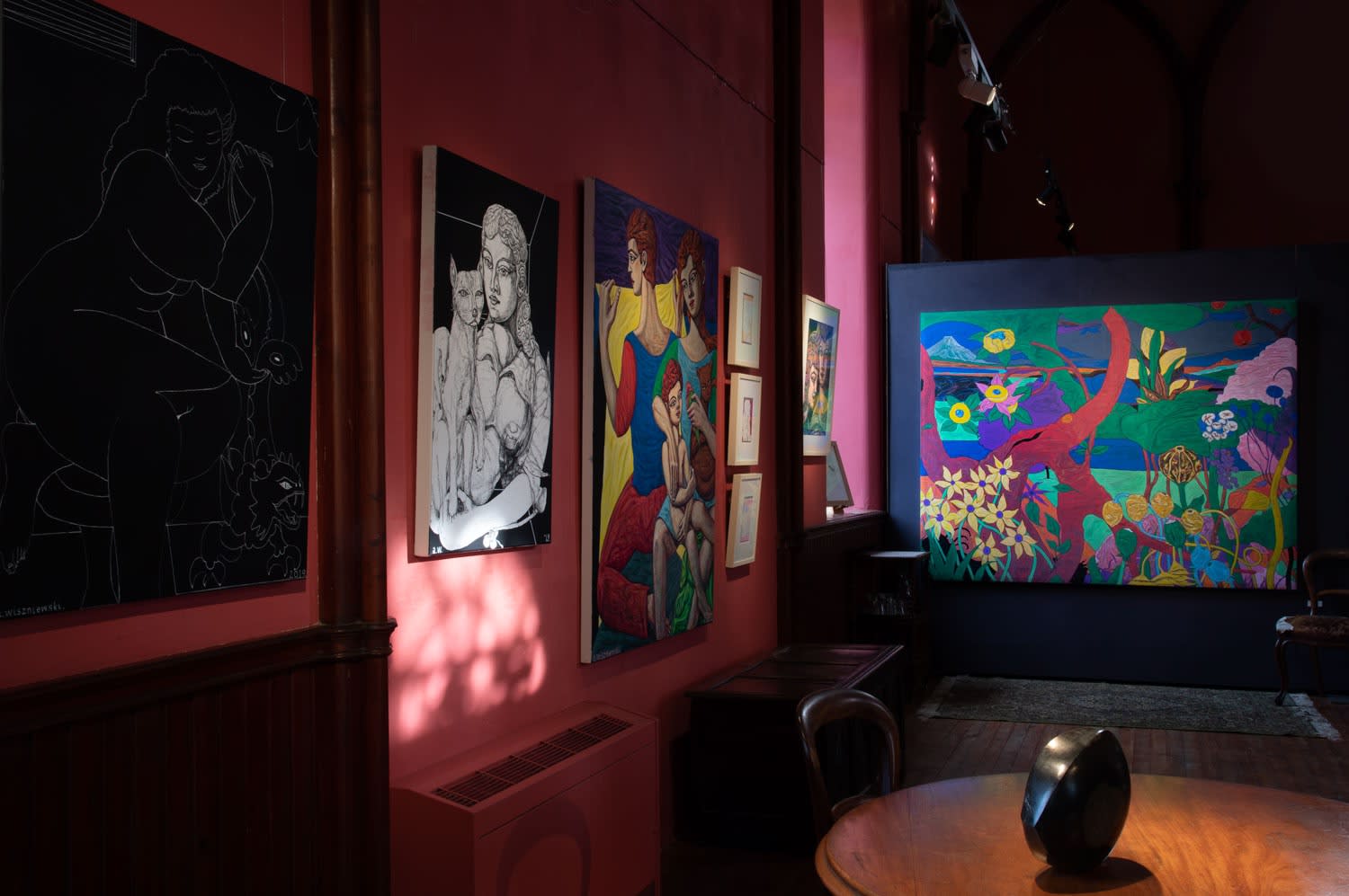 Adrian Wiszniewski paintings in Kilmorack Gallery, February 2021