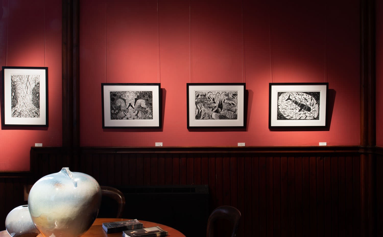 Five Paul Bloomer woodcuts, September 2022