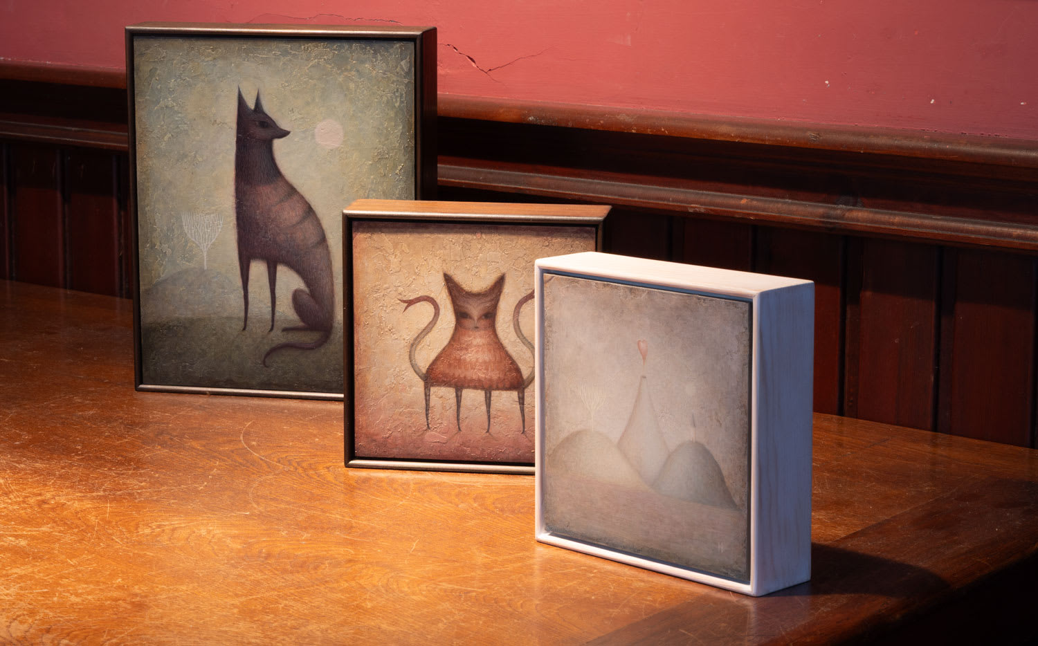 Three Paul Barnes works - jewel-like and magical.