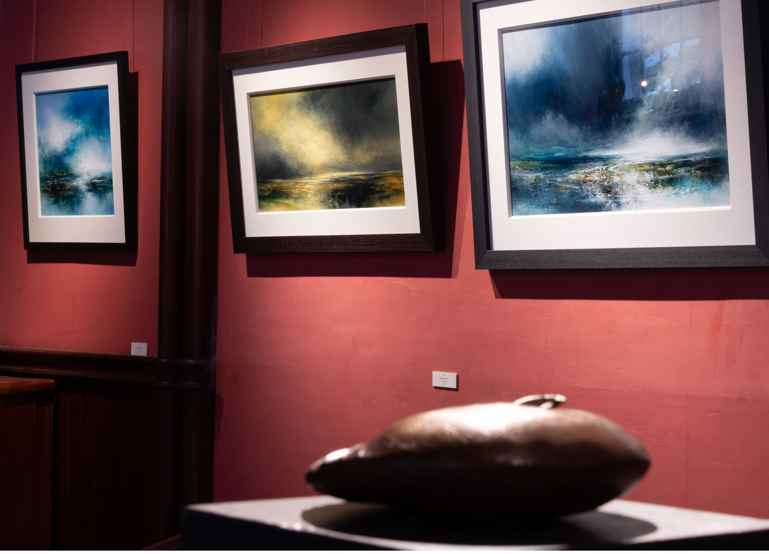 Kirstie Cohen's paintings and a sleeping squirel by illona Morrice