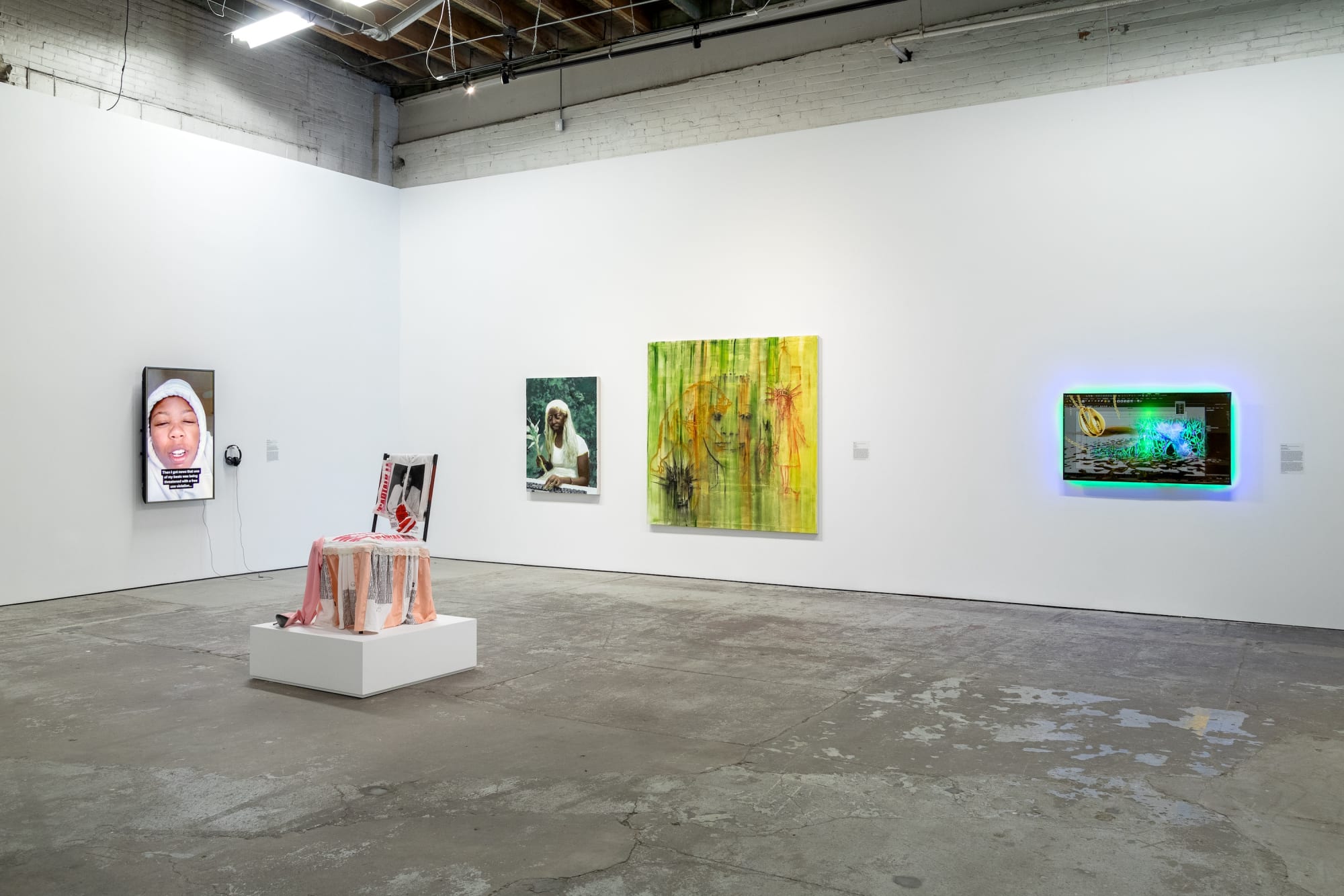 TAÍNA CRUZ exhibition view, code Switch: Distributing Blackness, Reprogramming Internet Art, Museum of Contemporary Art Detroit, 2025