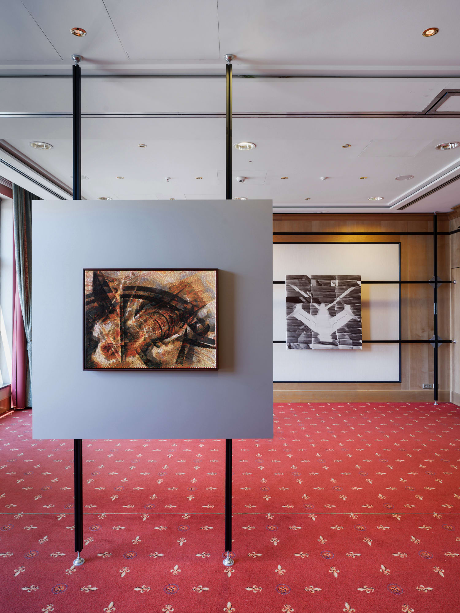 SIMON DENNY exhibition view, Forces of the Unknown, presented by Kraupa-Tuskany Zeidler, JW Marriott Hotel Berlin, Salon 12–13, 2025