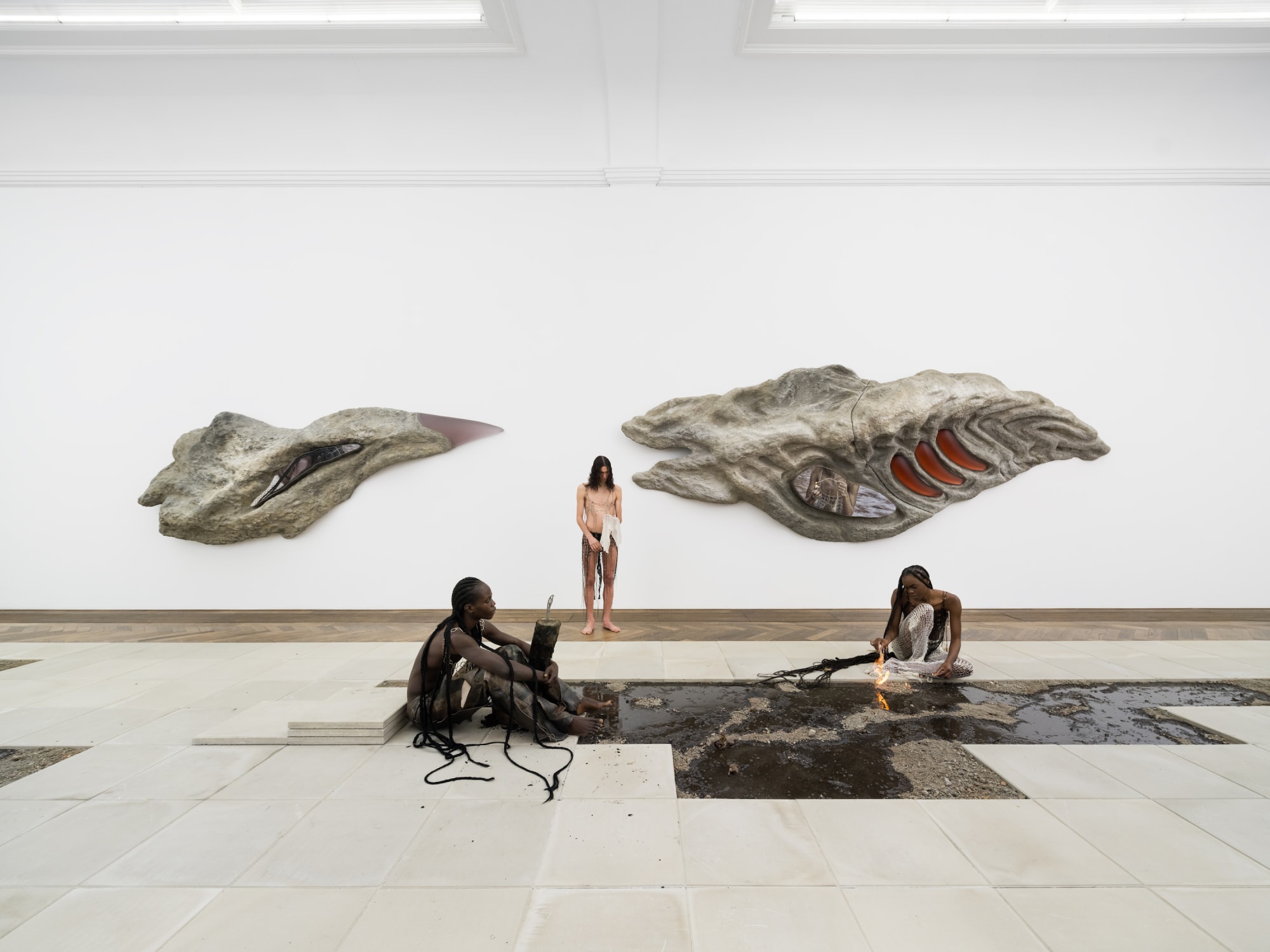 KLÁRA HOSNEDLOVÁ exhibition and performance view, GROWTH, Kunsthalle Basel, 2024