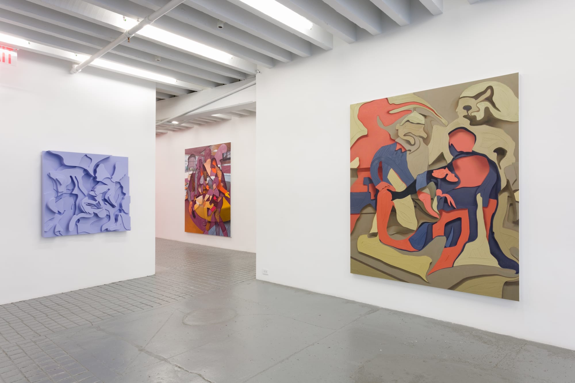 PIETER SCHOOLWERTH exhibition view, Model as Painting, Miguel Abreu Gallery, New York, 2017