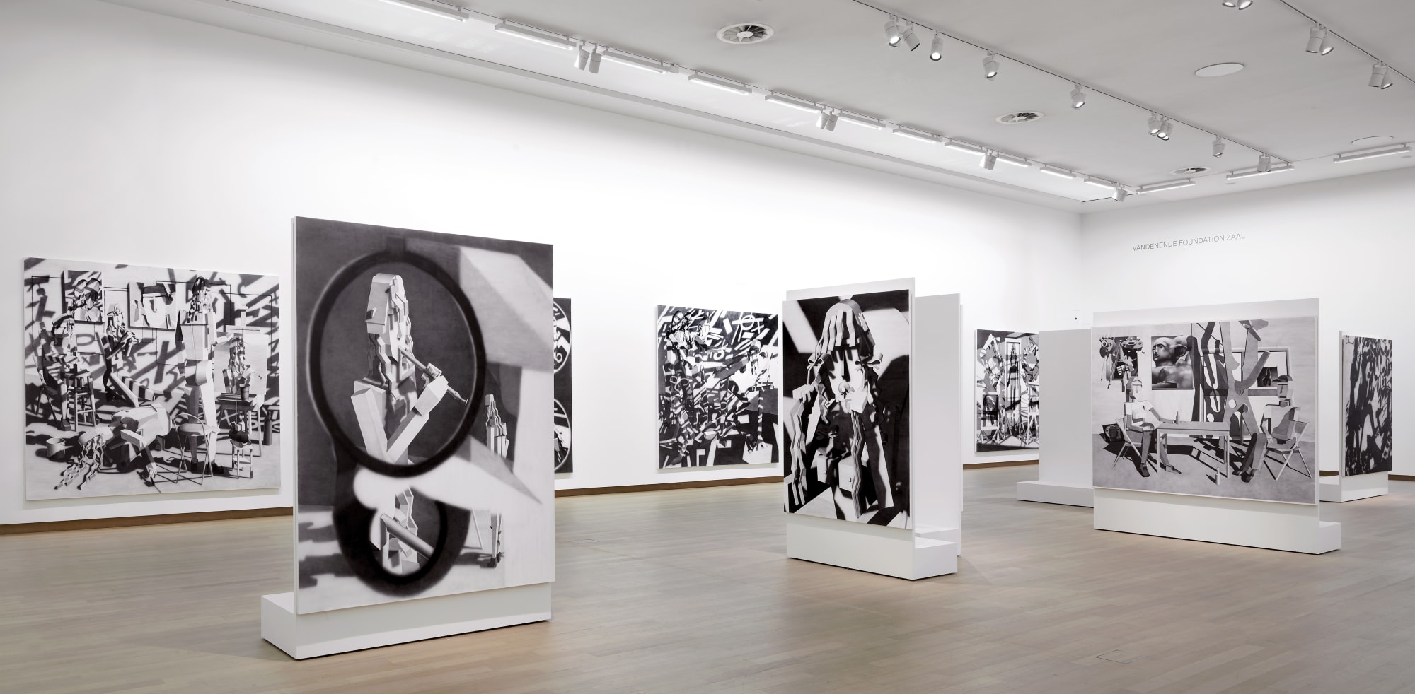 AVERY SINGER exhibition view, Avery Singer - Scenes, Stedelijk Museum, Amsterdam, 2016