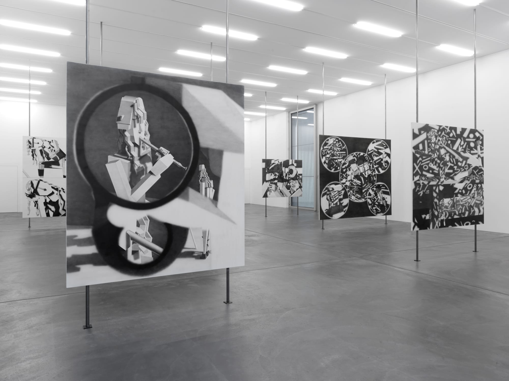 AVERY SINGER exhibition view, Pictures Punish Words, Kunsthalle Zürich, 2014