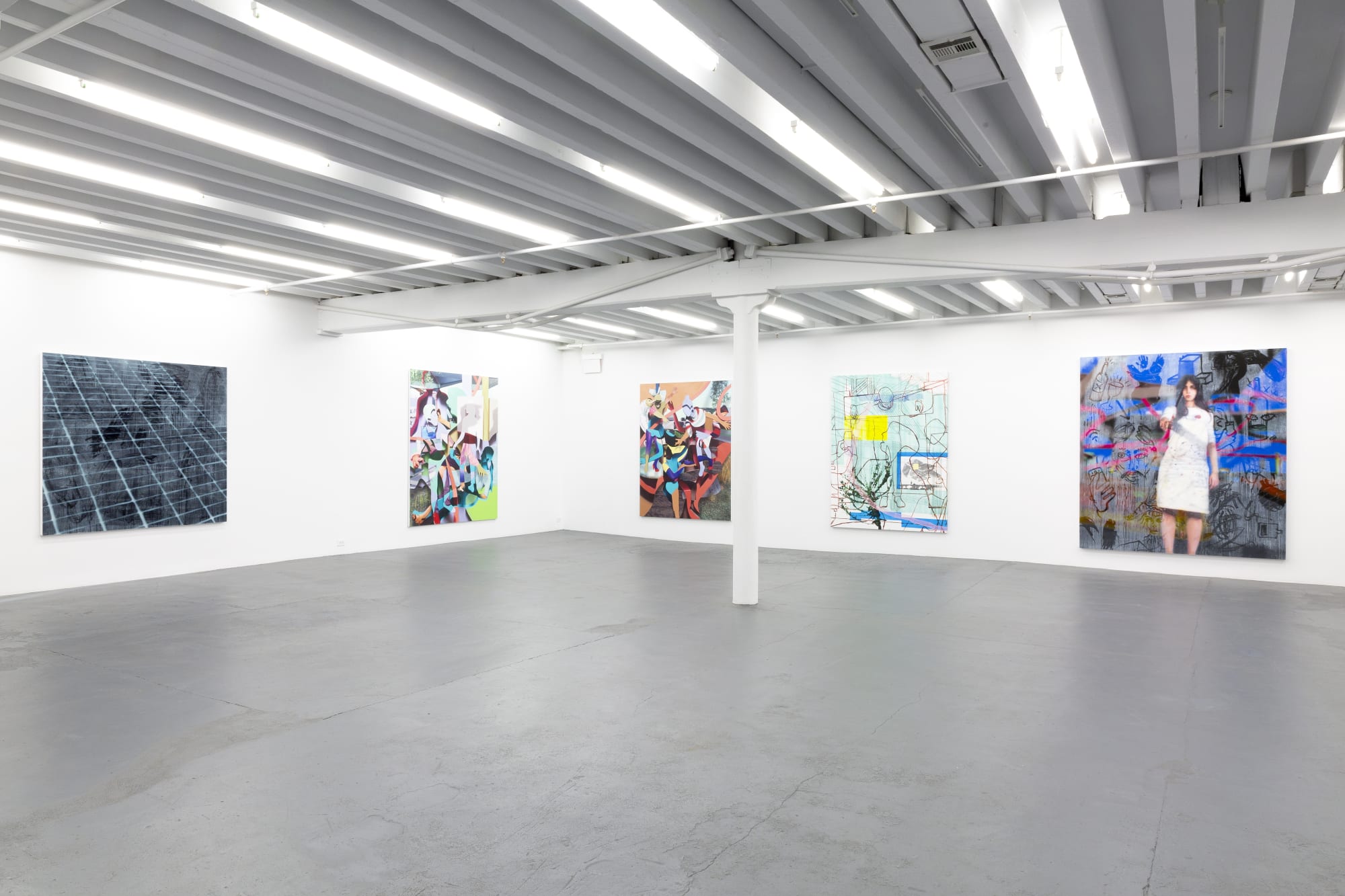 ALEXANDER CARVER, PIETER SCHOOLWERTH, AVERY SINGER exhibition view, Bubble Revision, Miguel Abreu Gallery, New York, 2018