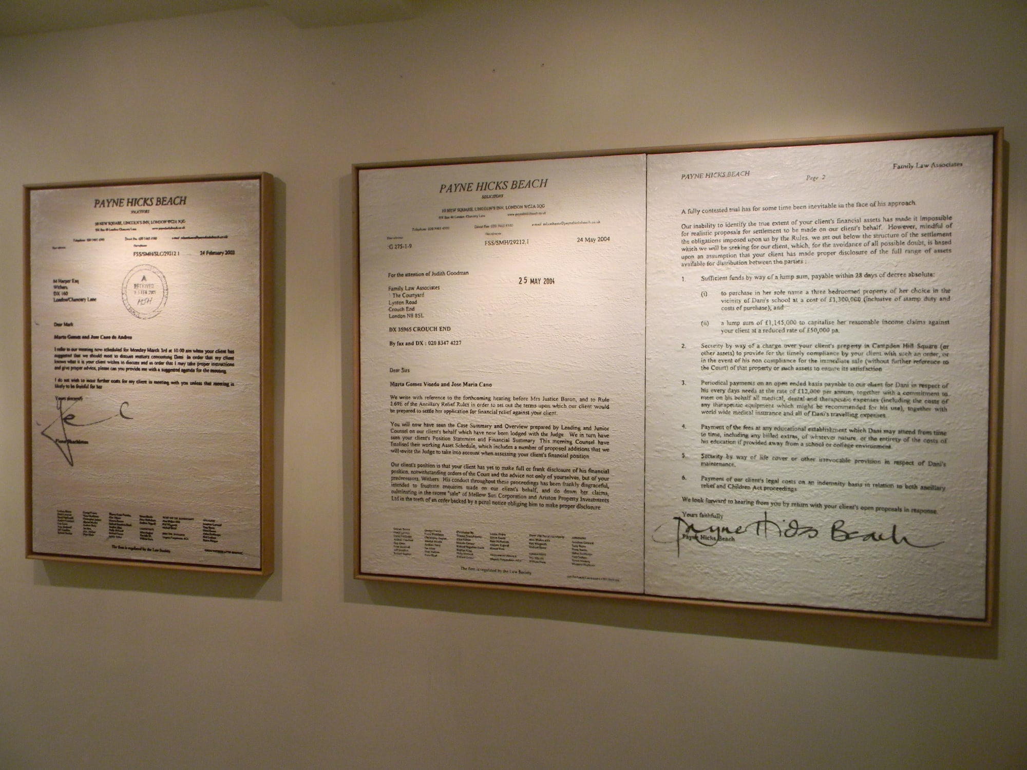 Divorce Papers and More Recent Works