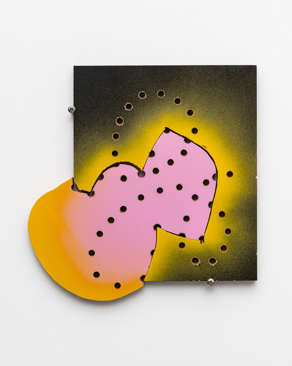 Alexandre Canonico Bang Bang, 2020 MDF, spray paint, screws 30 x 29.5 cm