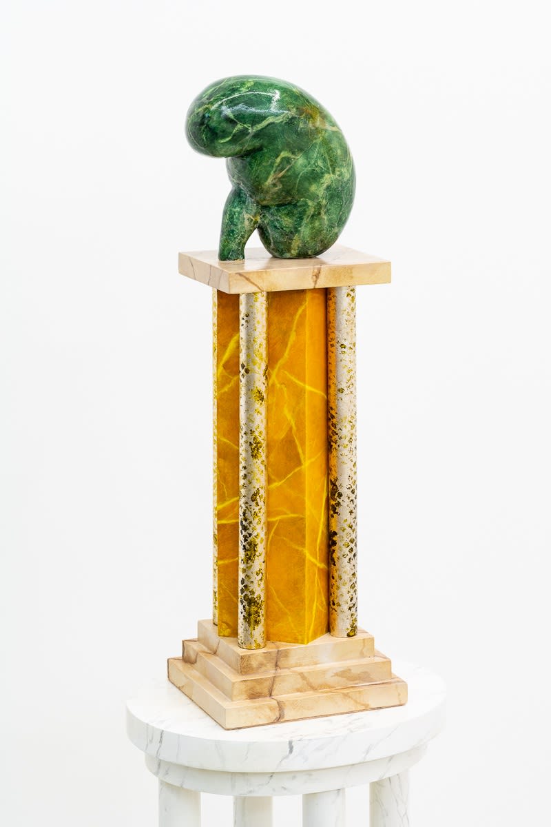 Ana Kazaroff La Nueva Covadonga, 2021 Oil paint, silver leaf, wood and plaster 50.5 x 16 x 14 cm 120 x 43 x 38 cm (with a stand)