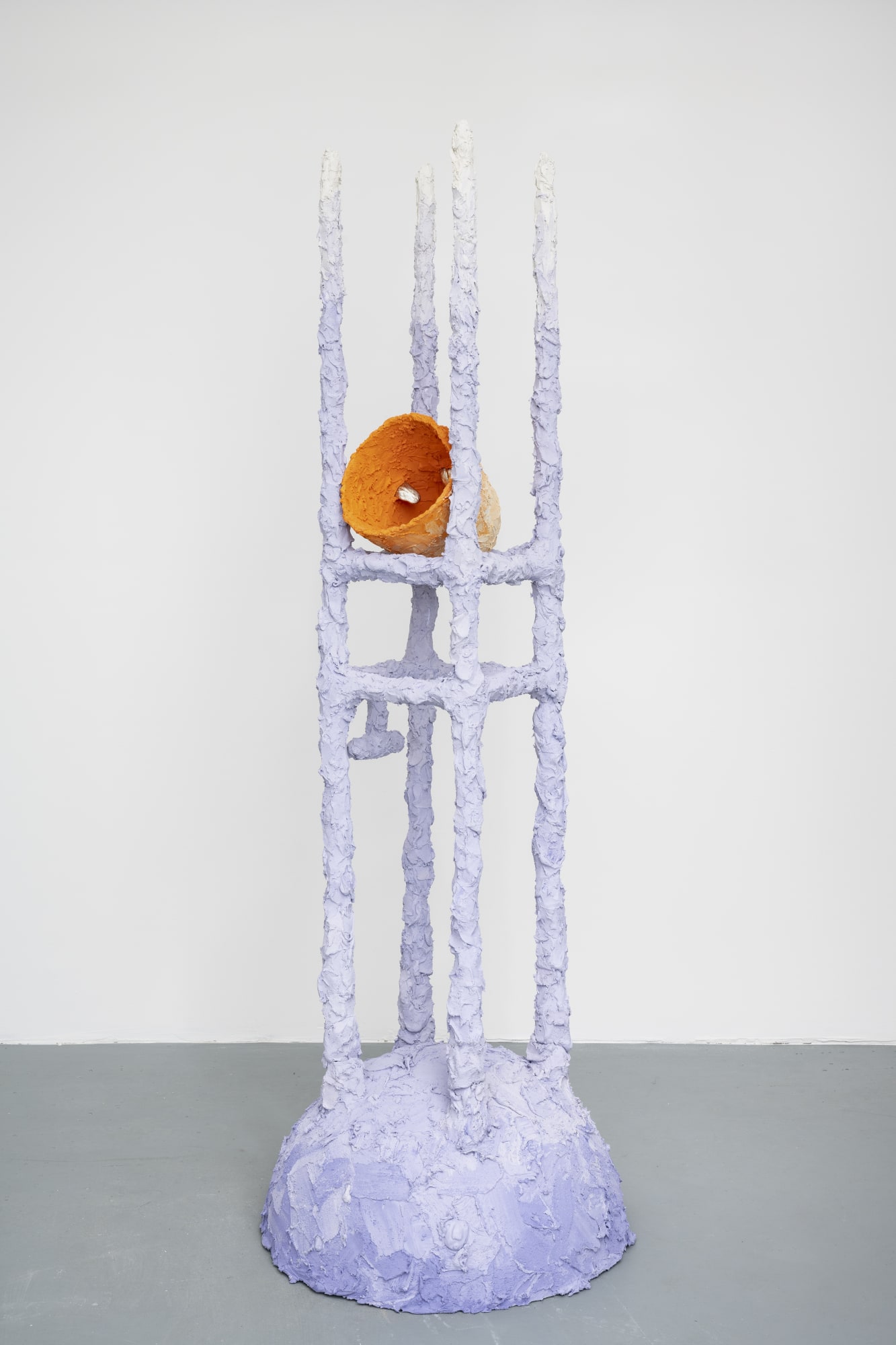 Camilla Bliss Orbital Gulp, 2022 Mixed Media and Pewter 206 x 70 x 70 cm