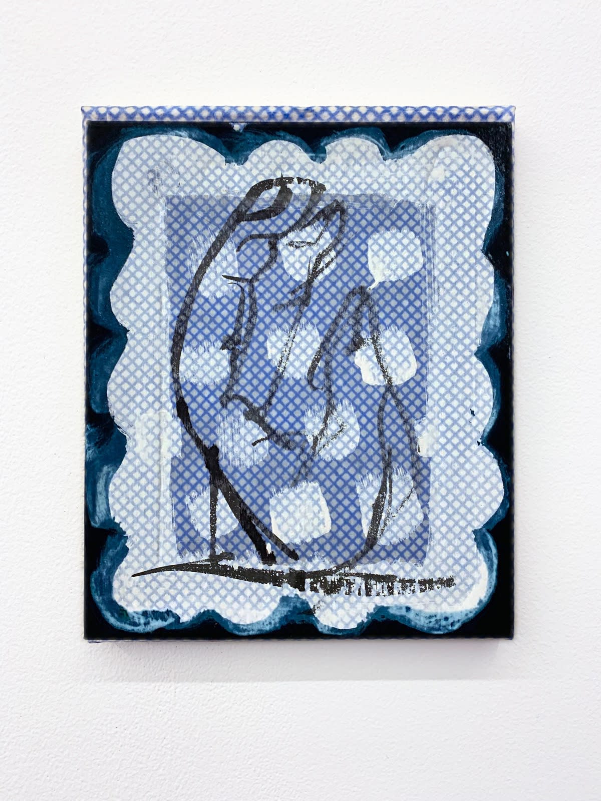 Penelope Kupfer Saxifrage 4, 2022 Ink, gesso on primed cleaning cloth 30 x 36 cm