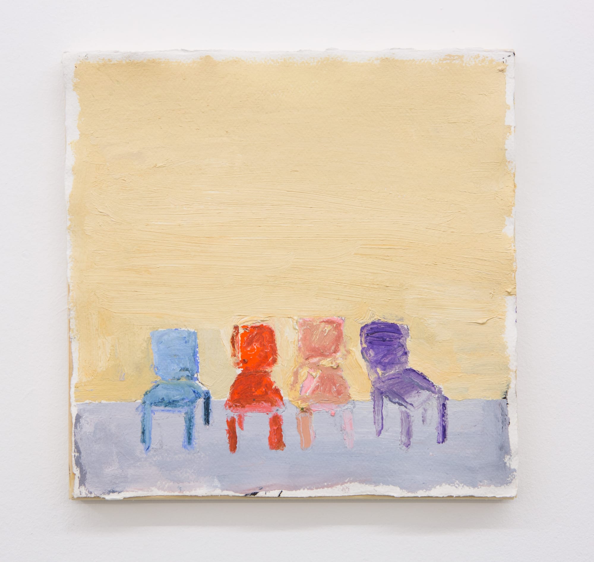 Mirela Cabral Chairs I, 2022 Oil on paper 30 x 30 cm