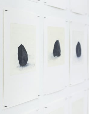 Renata De Bonis Three Pedras, 2014 Oil and Wax on paper 21 x 29.7cm each (triptych)