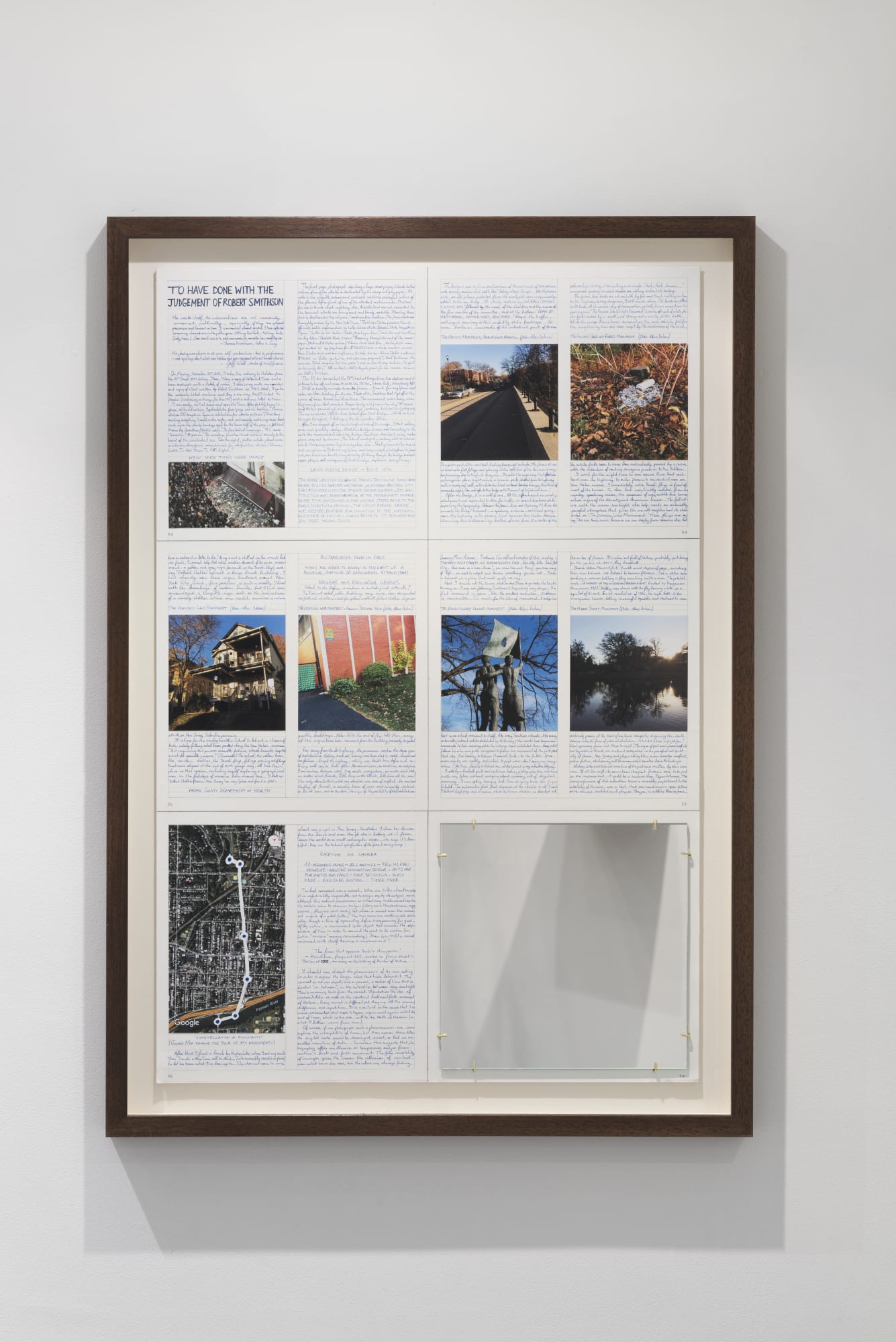 To be Done With The Judgement of Robert Smithson, 2016 Mixed Media 91 x 63.5 x 5 cm