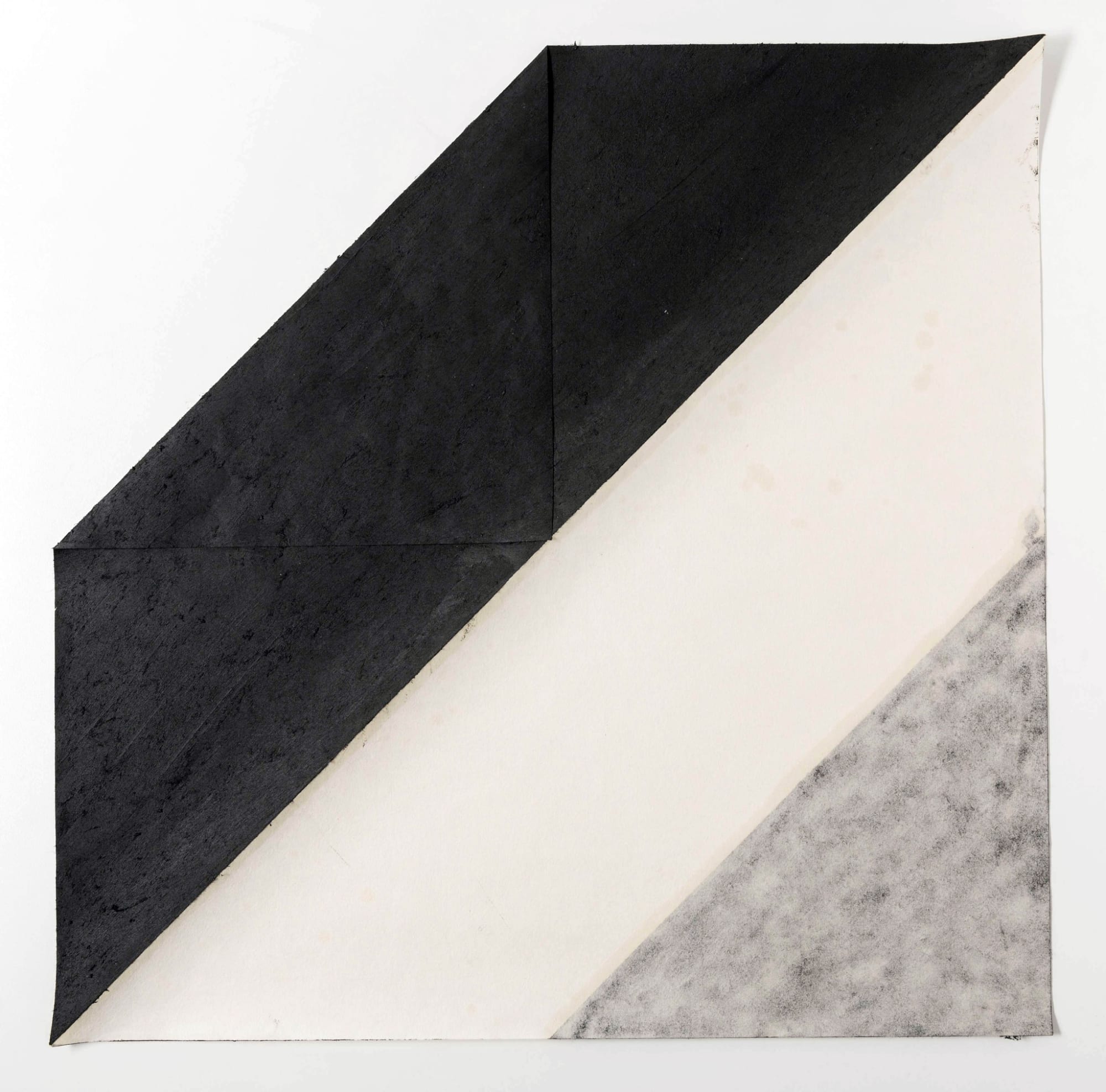 Carla Chaim Untitled (fold09), 2014 oil bar on folded japanese kozo paper 60 x 60 cm