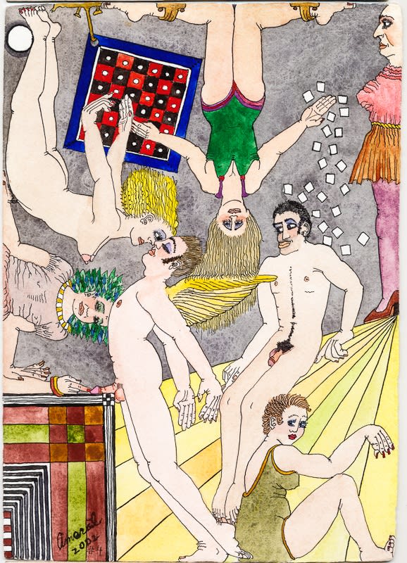 Jim Amaral Entre Comillas Series, 2000-2003 Watercolor and ink on paper