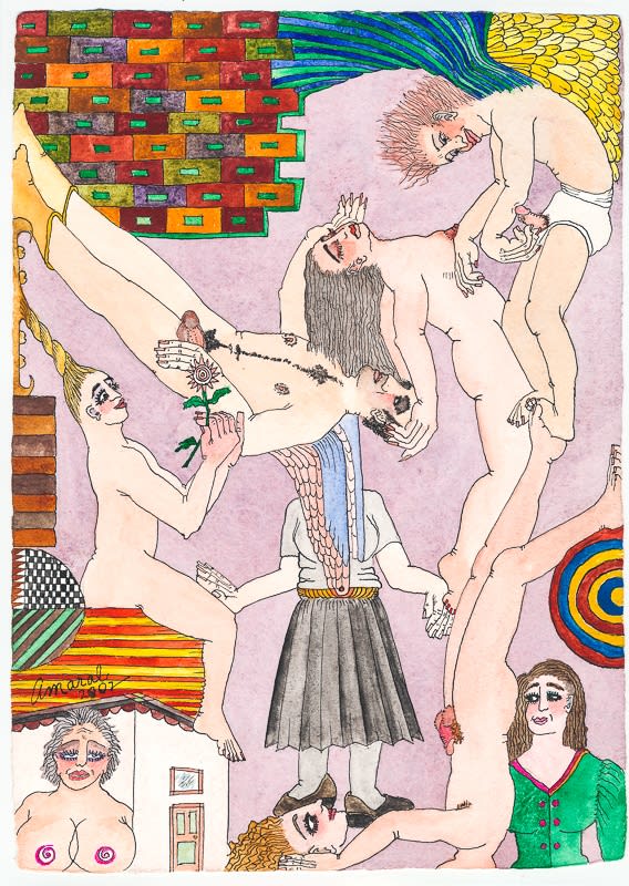 Jim Amaral Entre Comillas Series, 2000-2003 Watercolor and ink on paper