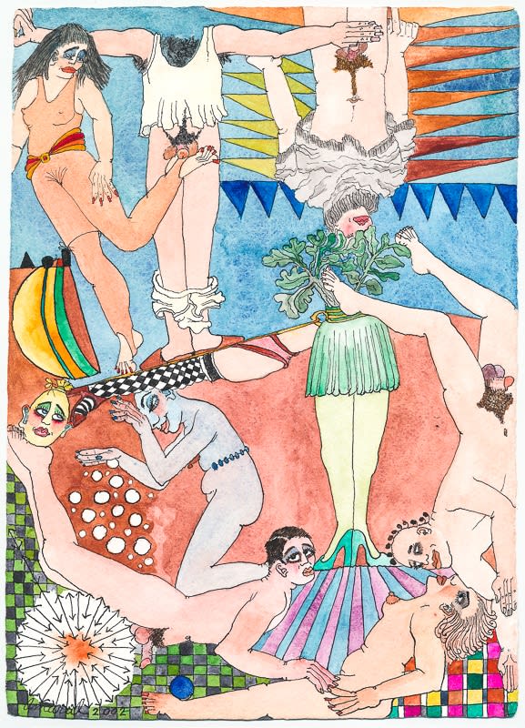 Jim Amaral Entre Comillas Series, 2000-2003 Watercolor and ink on paper