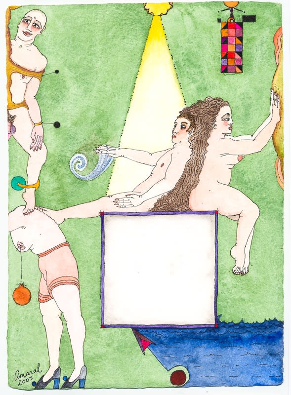 Jim Amaral Entre Comillas Series, 2000-2003 Watercolor and ink on paper