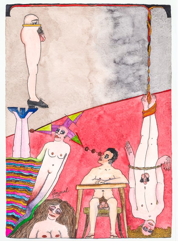 Jim Amaral Entre Comillas Series, 2000-2003 Watercolor and ink on paper