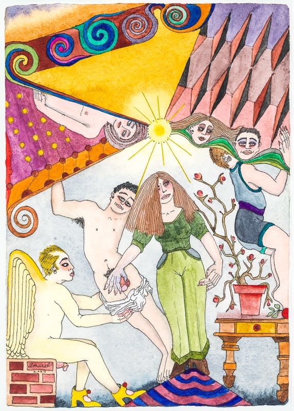 Jim Amaral Entre Comillas Series, 2000-2003 Watercolor and ink on paper