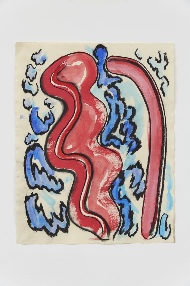 Christabel MacGreevy VIII, 2018 Charcoal and House Hold Gloss 58 x 46 cm (CM 026)