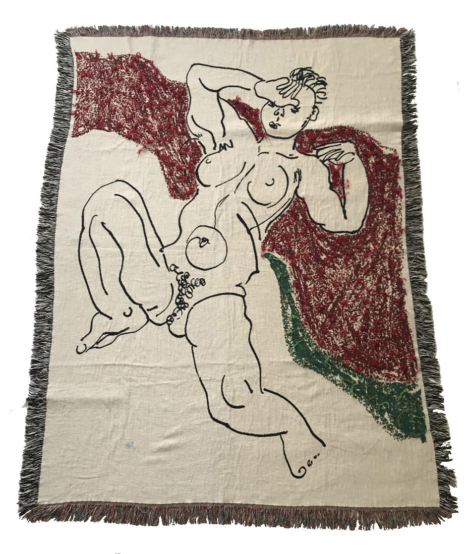 Christabel MacGreevy Nude Lover, 2018 Jaquard Woven Wall Hanging 202 x 150 cm (CM 038)
