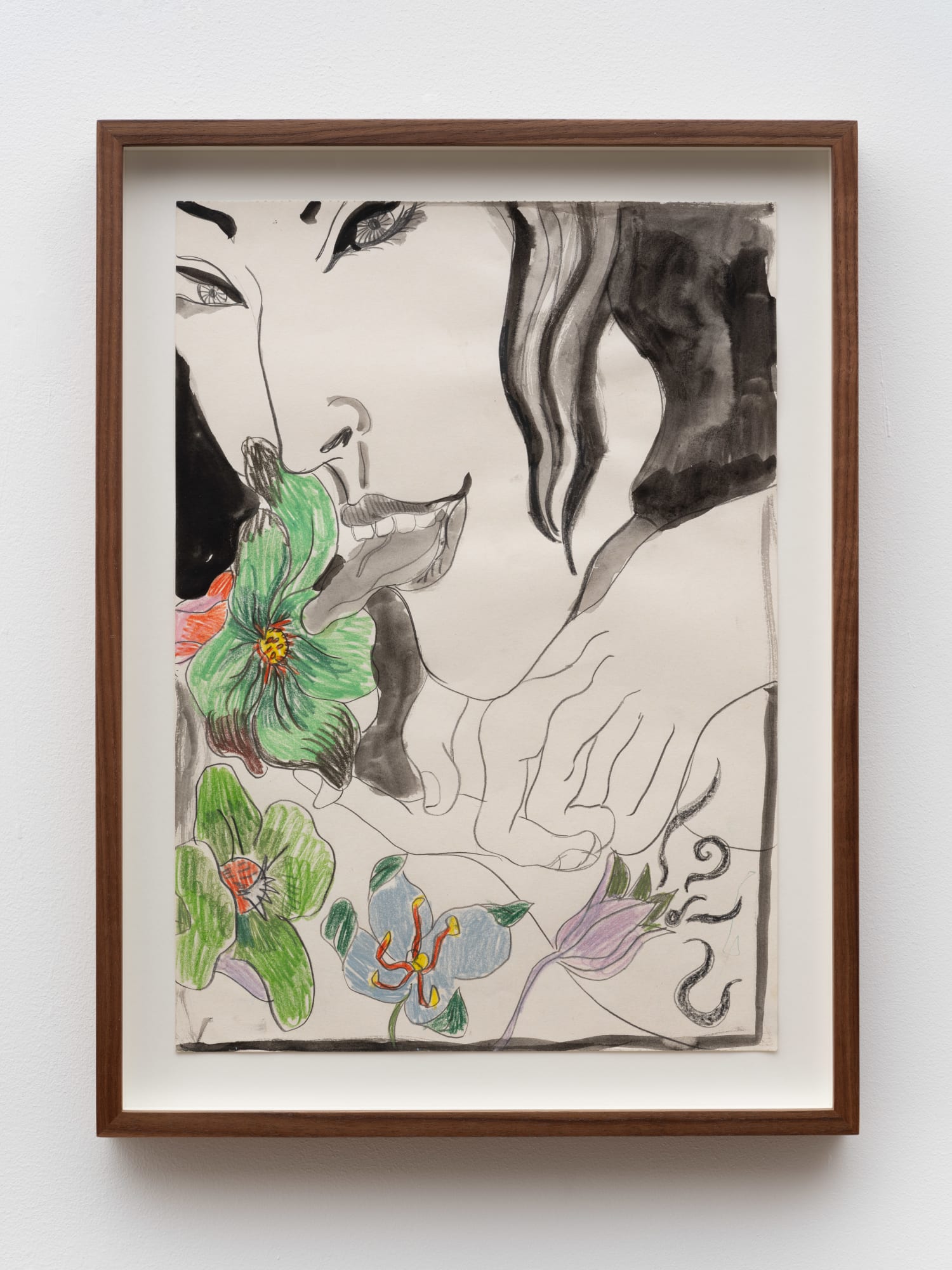 Maya Weishof How doest it taste?, 2024 Nankim, graphite and coloured pencil on paper