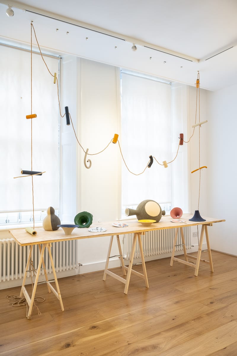 Camila Sposati Ecriture musicale, 2018 Ceramic, ropes