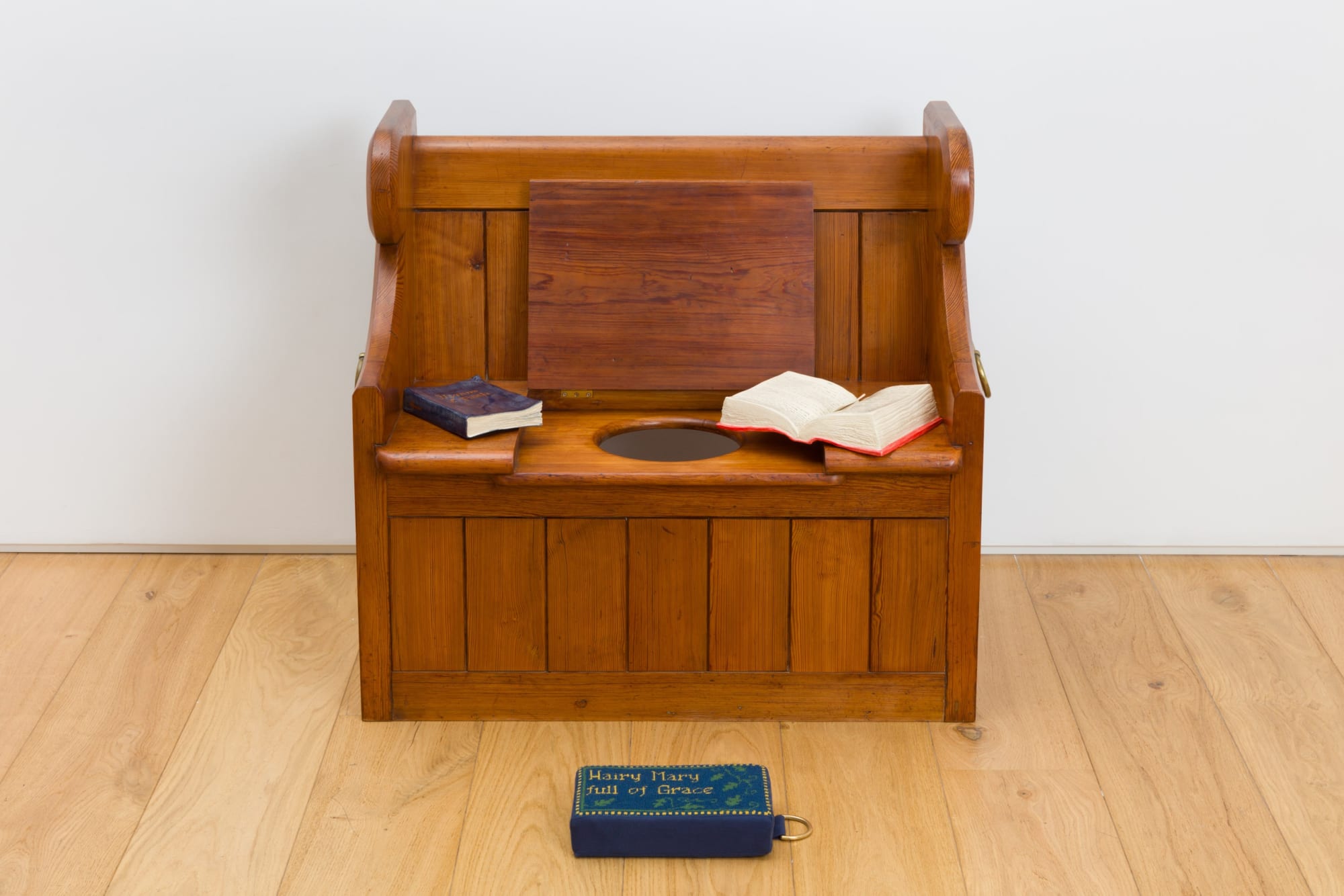 Alma Berrow Take a Pew, 2024 Earthenware and wood