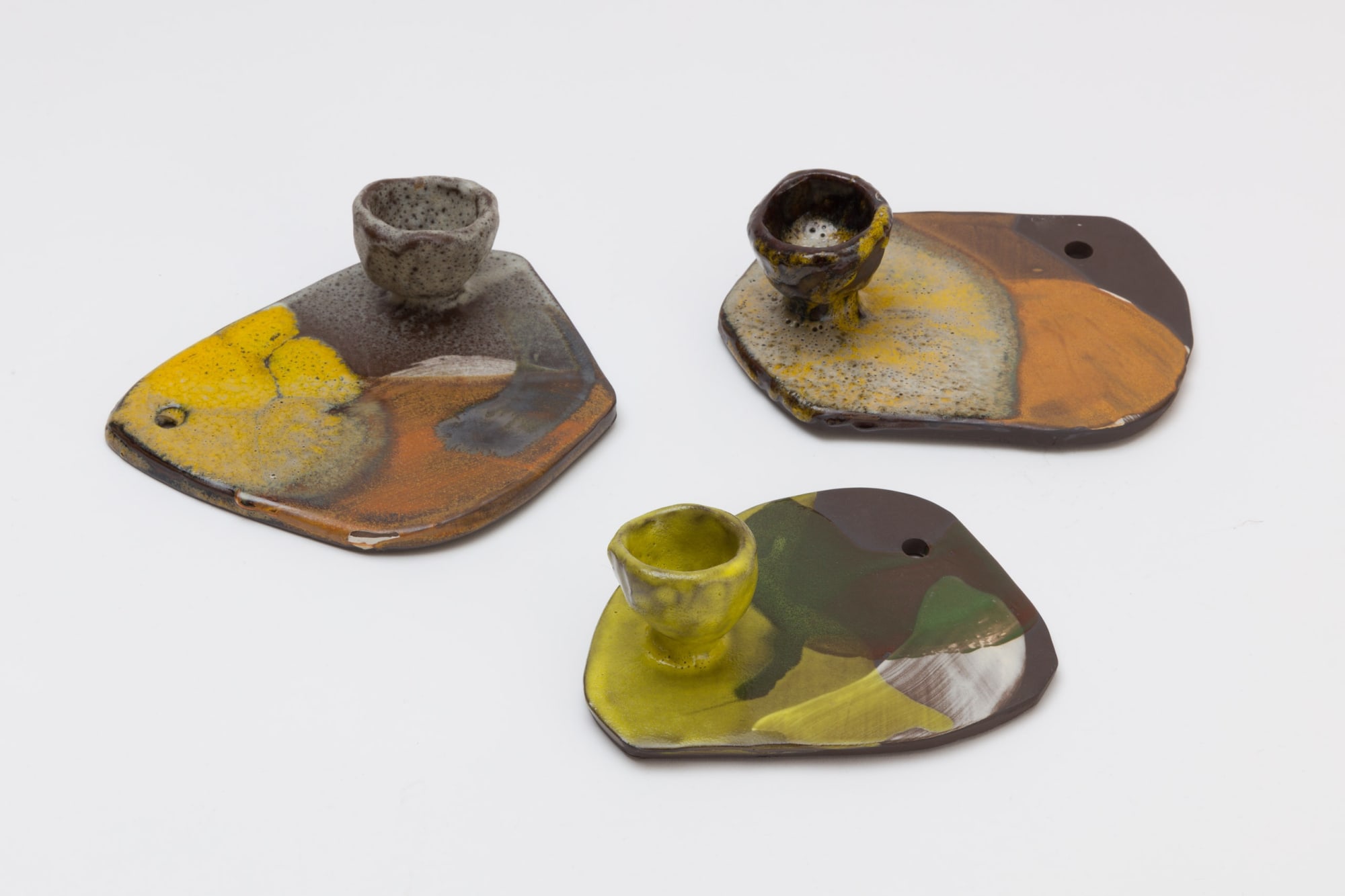 Francesca Anfossi Egg Plate - Set of 3, 2024 Glazed stoneware