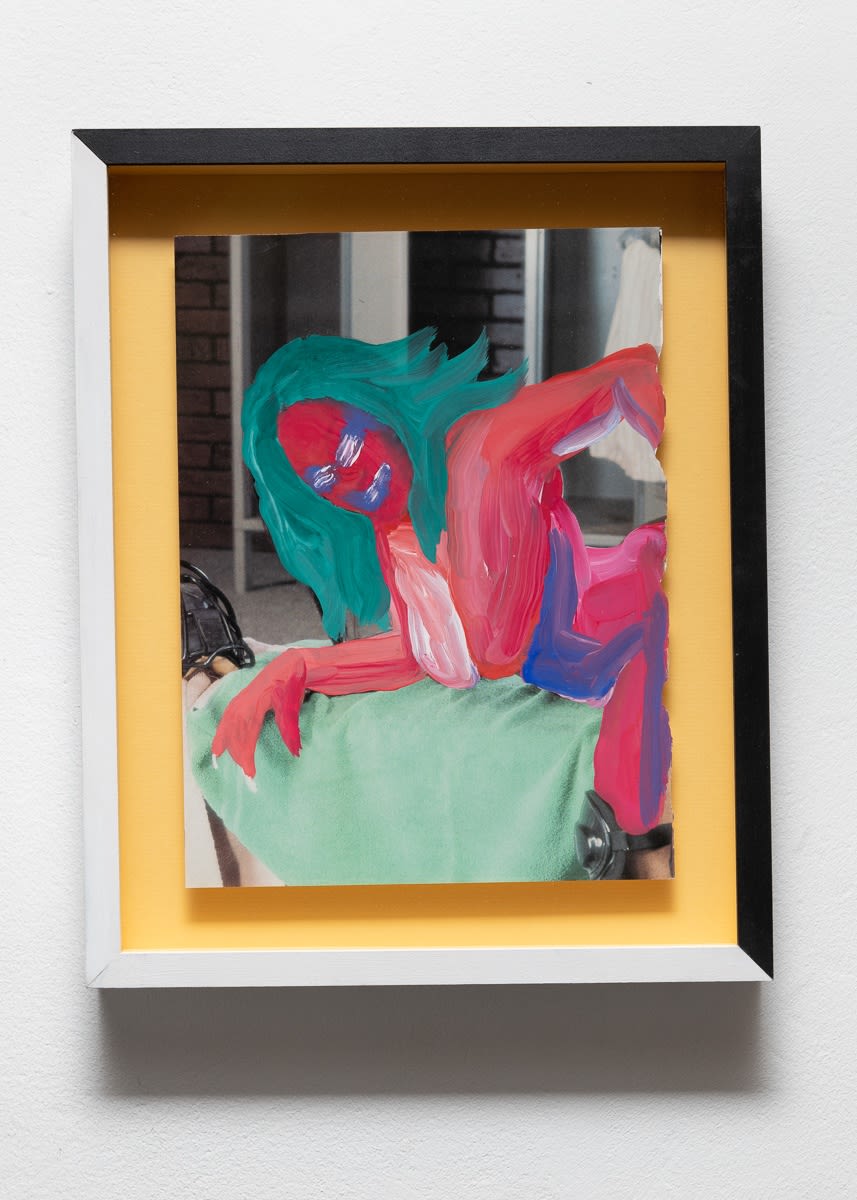 assume vivid astro focus Carmen Wireless, 2018 Tempera on magazine paper