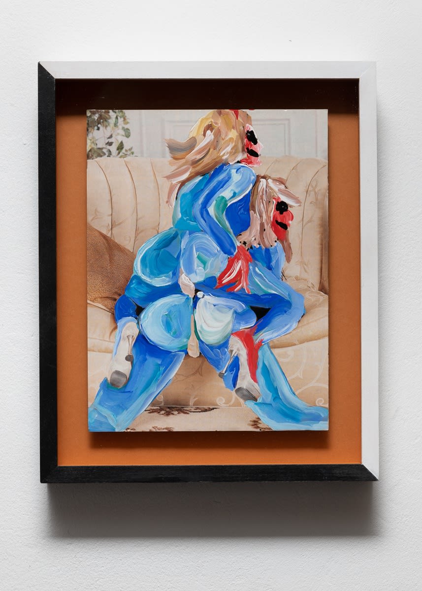 assume vivid astro focus Hazel Dazzle & GaGa Domina, 2018 Tempera on magazine paper