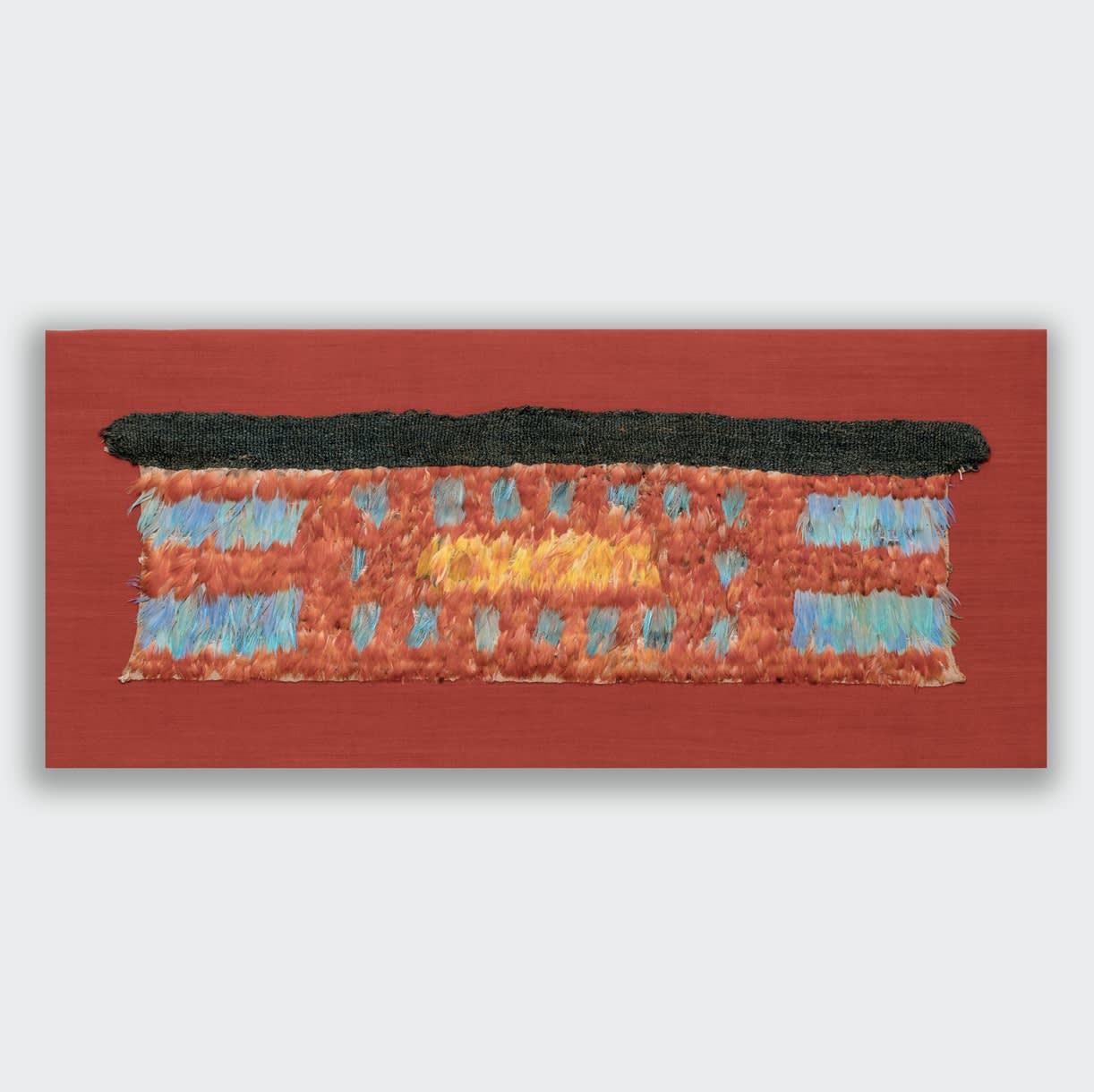 Nazca Culture Abstract Feather Panel (related examples in the Albers' Foundation), c. 500 AD Cotton and camelid fibres with applied feathers