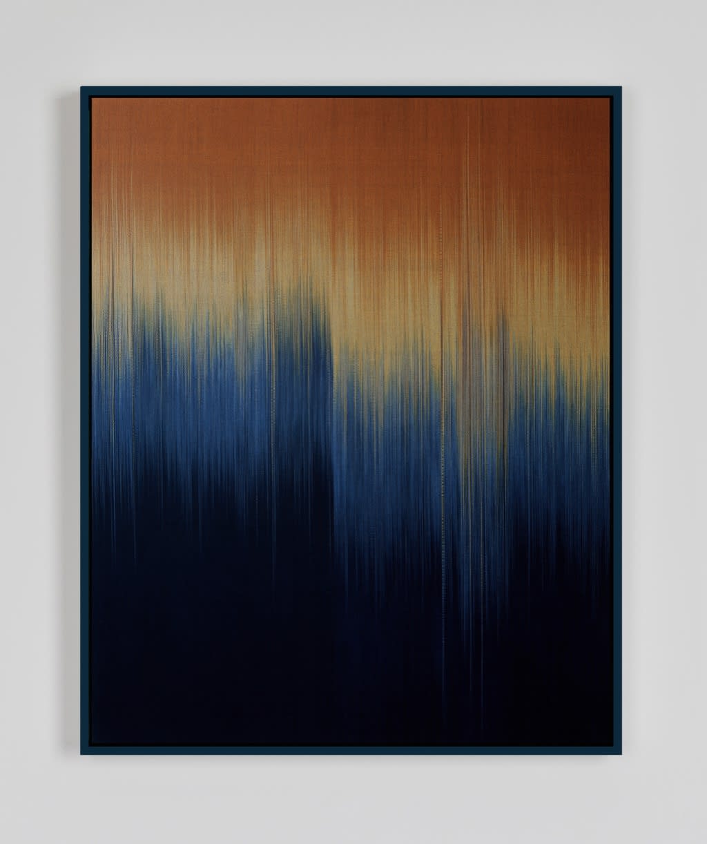 Ptolemy Mann Alqa (Indigo Orange), 2023 Textile